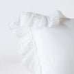 Bella Notte Linen Whisper Sham in French Lavender, showcasing plush linen fabric and elegant decorative stitching.