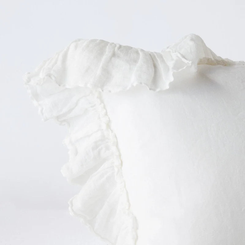 Bella Notte Linen Whisper Sham featuring soft lavender linen fabric with elegant stitching and a plush, decorative pillow sham style.