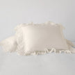 Bella Notte Linen Whisper Sham in French Lavender, soft linen bedding sham with elegant design and plush texture.