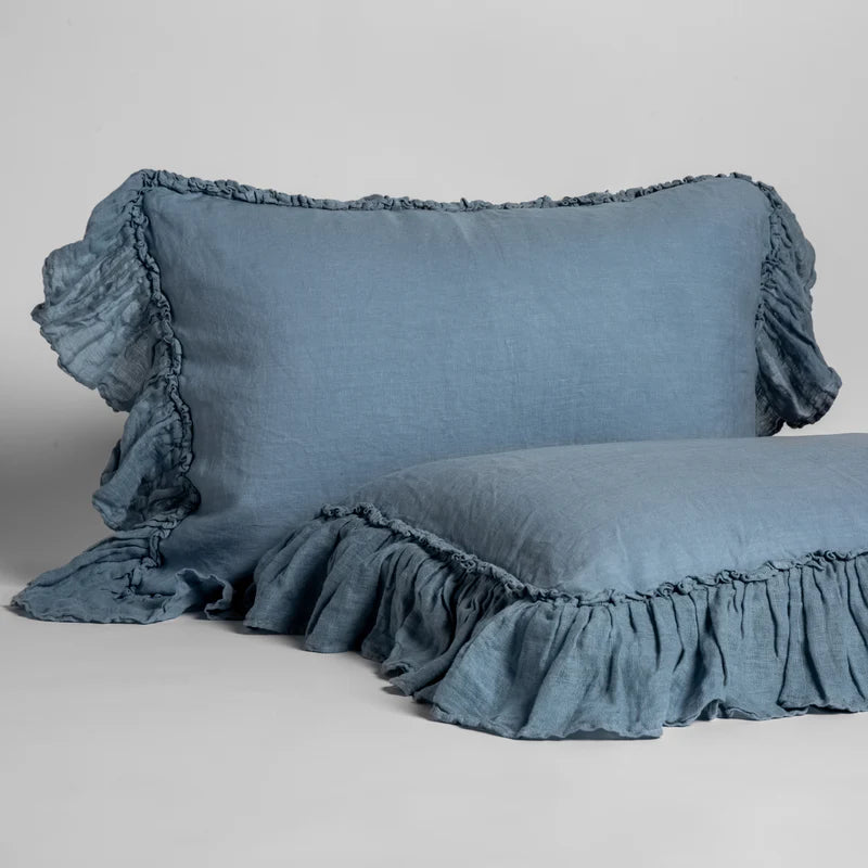 Bella Notte Linen Whisper Sham in French Lavender, showcasing soft linen fabric and elegant sham design.