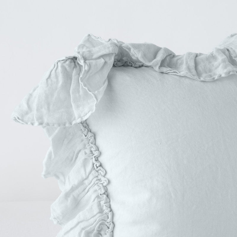 French lavender linen Whisper Sham by Bella Notte featuring soft, luxurious linen fabric with a delicate, elegant design.