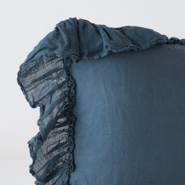 Bella Notte Linen Whisper Sham in French Lavender with soft, luxurious linen fabric and elegant design.