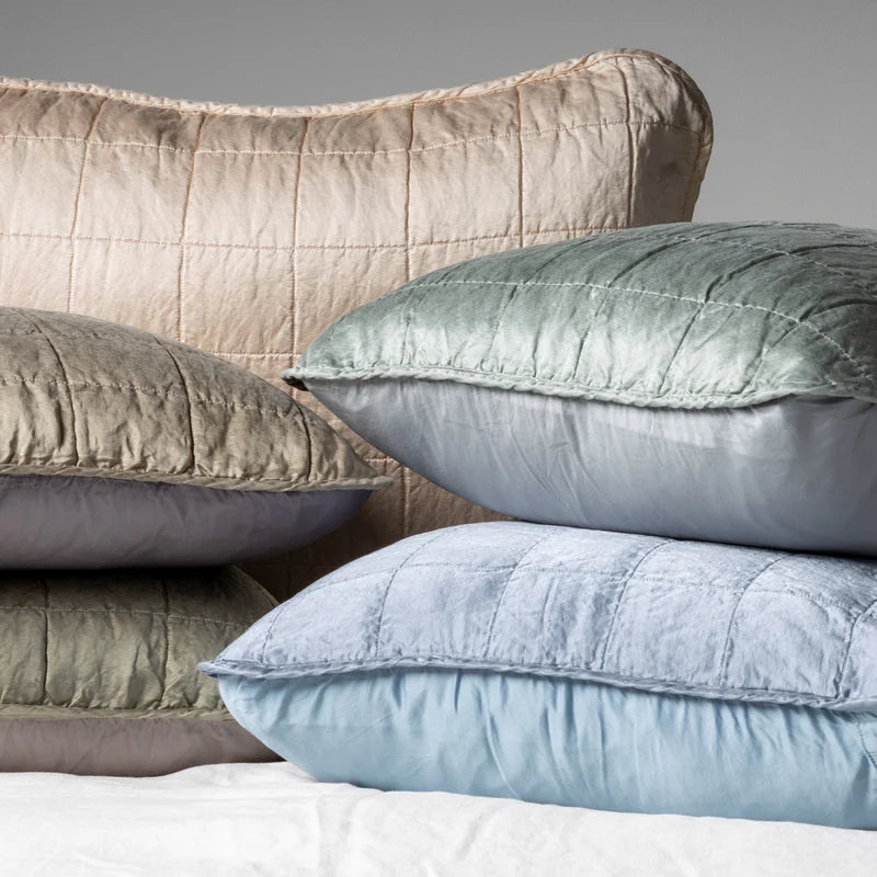 Bella Notte French Lavender deluxe silk shams, soft and luxurious bed accessories with elegant design.