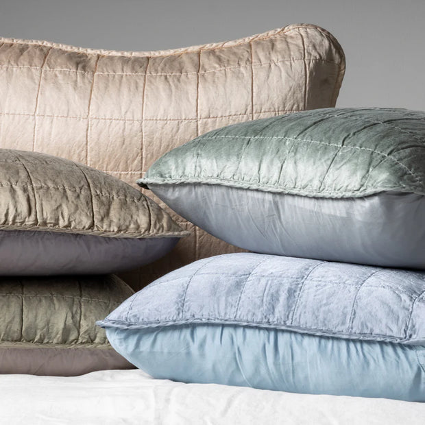Bella Notte French Lavender deluxe silk shams, soft and luxurious bed accessories with elegant design.