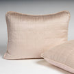 Bella Notte French Lavender deluxe silk shams with elegant embroidery, showcasing soft fabric and decorative pillows.