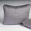 Bella Notte French Lavender deluxe silk shams with elegant embroidery, featuring a soft, luxurious finish and intricate detailing.