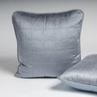 Bella Notte French Lavender deluxe silk shams with intricate embroidery, showcasing elegant, soft bedding for a luxurious bedroom.