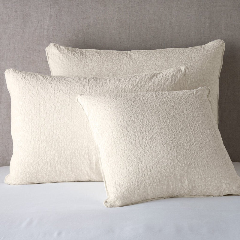 Bella Notte Vienna Sham in French Lavender, a plush decorative euro sham with elegant embroidery and soft fabric.