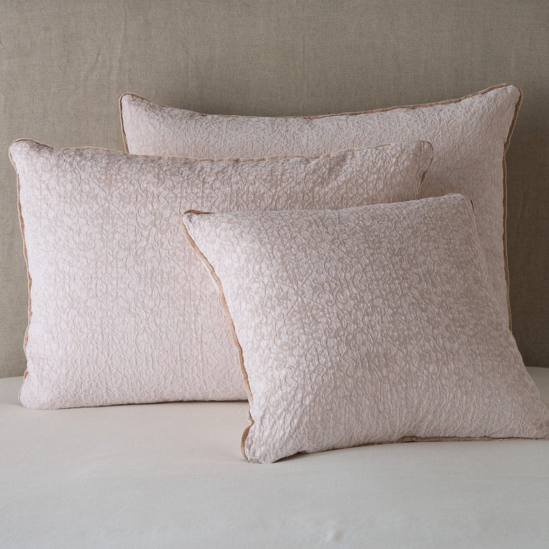 Bella Notte Vienna Sham in French lavender, showcasing soft fabric and elegant Euro pillow design.
