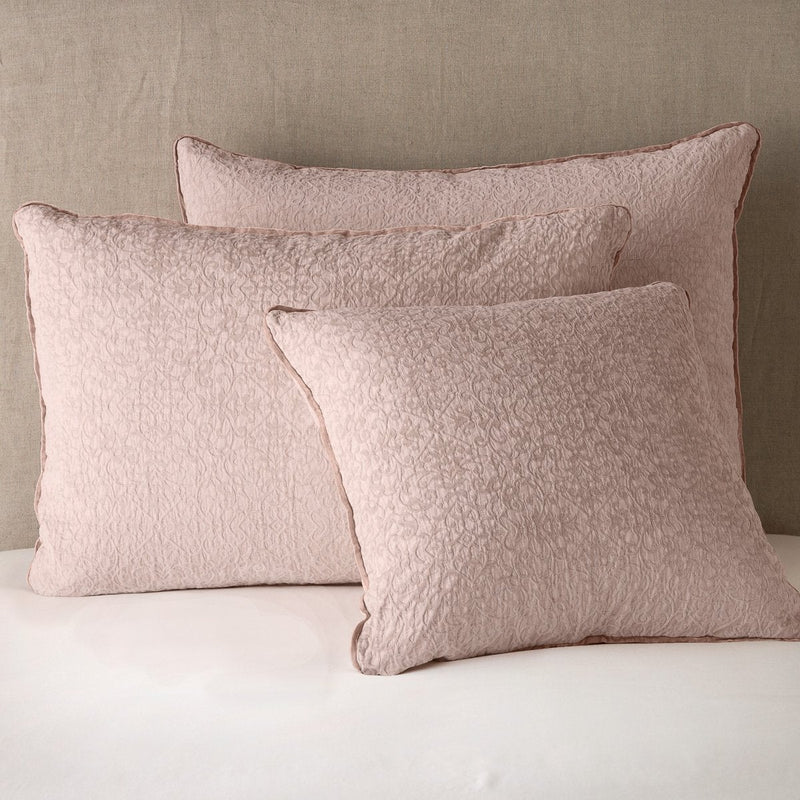 Bella Notte Vienna Sham in French Lavender, showcasing elegant decorative European-style pillow shams with soft lavender fabric.