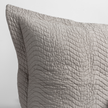 Bella Notte Cirillo Sham in pearl, king size, showcasing soft, luxurious fabric and elegant design for a refined bedroom decor.