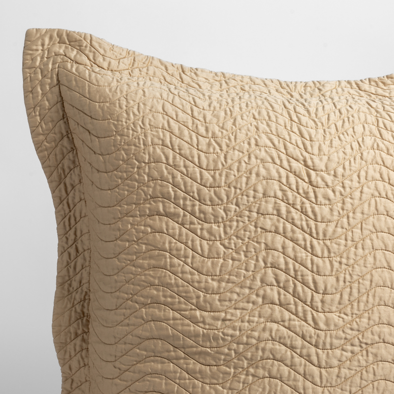Bella Notte Cirillo Sham in Pearl, king size, soft fabric with elegant textured design, perfect for luxurious bedroom decor.