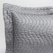 Bella Notte Cirillo Sham in Pearl, king size, featuring soft fabric with a textured pattern and elegant design.