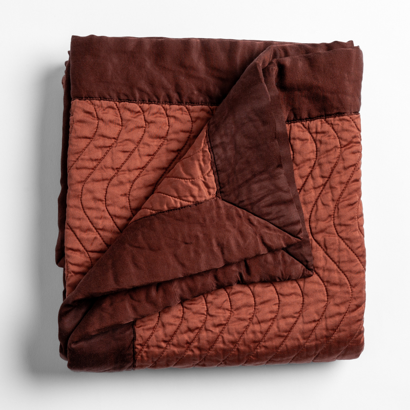 Bella Notte Cirillo throw blanket in warm autumn tones, showcasing soft fabric and cozy texture for home decor.