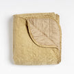 Bella Notte Tahoe Blue Sel throw blanket spread neatly on a bed, showcasing soft, cozy fabric and elegant design.