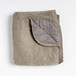 Bella Notte Tahoe Blue Sel Throw Blanket displayed folded with soft, plush fabric and decorative edges in a cozy home setting.