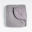 Bella Notte Tahoe Blue Sel Throw Blanket draped over a sofa, showcasing soft, cozy fabric and elegant design.