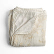 Bella Notte Lynette throw blanket in Tahoe Blue, soft and cozy fabric, draped over a sofa for a stylish, comfortable look.