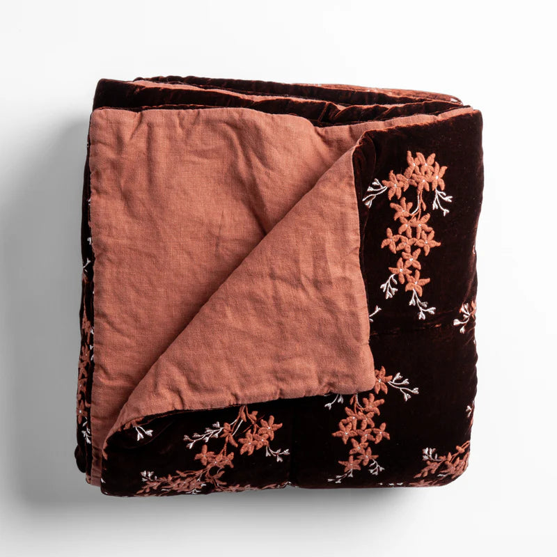 Bella Notte Lynette throw blanket in Tahoe Blue, soft and cozy textile with a luxurious appearance.