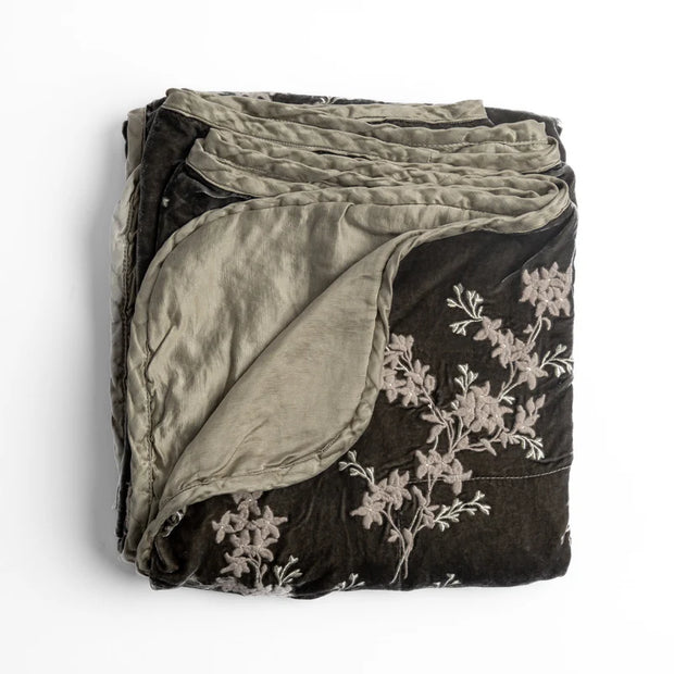 Bella Notte Lynette throw blanket in Tahoe Blue, soft and cozy textile with elegant drape, perfect for home decor.