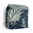 Bella Notte Lynette throw blanket in Tahoe Blue, showcasing soft, cozy fabric with a luxurious texture.