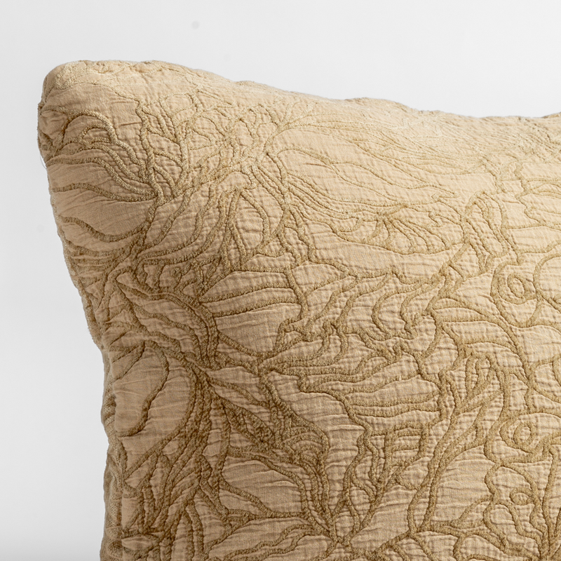 Bella Notte Georgia Throw Pillow with Autumn-inspired fabric, 15x24 inches, decorative cushion for sofa or bed.