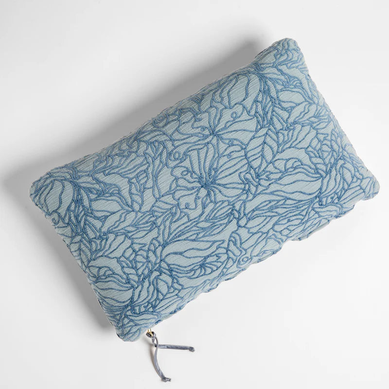 Bella Notte Georgia throw pillow with autumn-inspired fabric in 15x24 inches, featuring a soft, textured design for cozy decor.