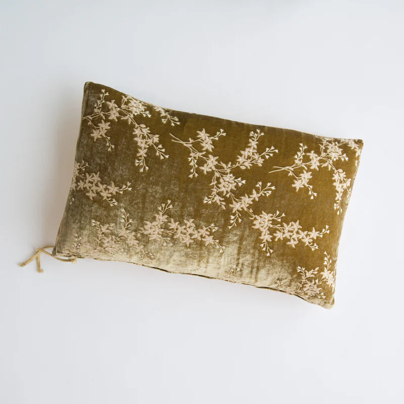 Bella Notte Lynette Throw Pillow with autumn-colored fabric, showcasing soft, decorative cushion for cozy home decor.