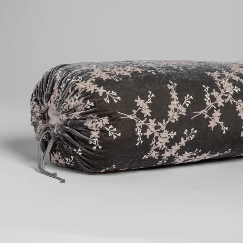 Bella Notte Lynette Throw Pillow with autumn-colored fabric, decorative pillow for cozy home décor.