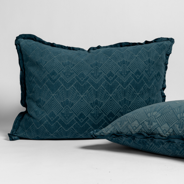 Bella Notte Trettino Sham in autumn-colored fabric, featuring soft, luxurious pillow cover with elegant design.