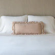 Bella Notte Loulah throw pillow with autumn-colored fabric and bolster design, showcasing soft, decorative home accent.