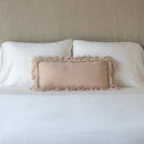 Bella Notte Loulah throw pillow with autumn-colored fabric and bolster design, showcasing soft, decorative home accent.