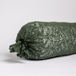 Bella Notte Allora Lace Bolster Cover on a throw pillow with delicate lace details, adding elegance to home decor.