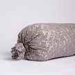 Bella Notte Allora Lace Bolster Cover on throw pillow with intricate lace design, soft fabric, and elegant aesthetic.