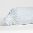 Bella Notte Allora Lace Bolster Cover on throw pillow, featuring intricate lace design and elegant fabric for a luxurious look.