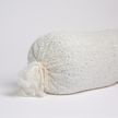 Bella Notte Allora Lace Bolster Cover on a throw pillow with intricate lace design, elegant and soft textile.