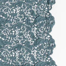 Bella Notte Allora Lace Bolster Cover on a throw pillow with intricate lace details, showcasing elegant bedroom decor.