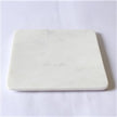 Square marble platter by BIDK featuring a sleek, polished white surface perfect for serving appetizers or cheese.