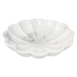 Medium marble carved lotus bowl by BIDK, decorative ceramic bowl with intricate lotus design for home decor.