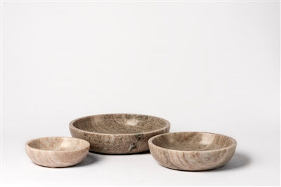 Small brown galaxy marble decor bowl by BIDK with a smooth, rounded surface and galaxy-inspired marble pattern.