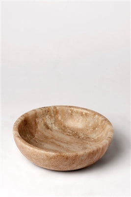 Small brown galaxy marble decor bowl by BIDK, featuring swirling galaxy patterns and a smooth, rounded shape for elegant table decor.