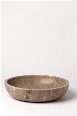 Small brown galaxy marble decor bowl by BIDK, featuring a smooth, rounded surface with a galaxy-inspired marble pattern.