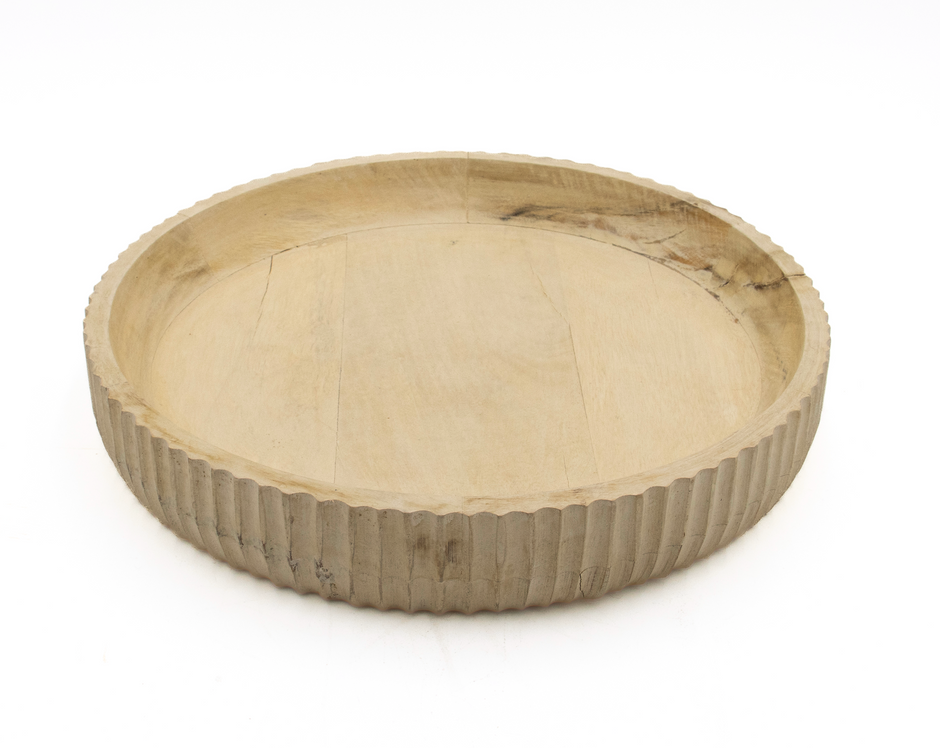 Sun bleached mango decor bowl by BIDK, small ceramic bowl with a natural sun-washed finish, perfect for home decor.