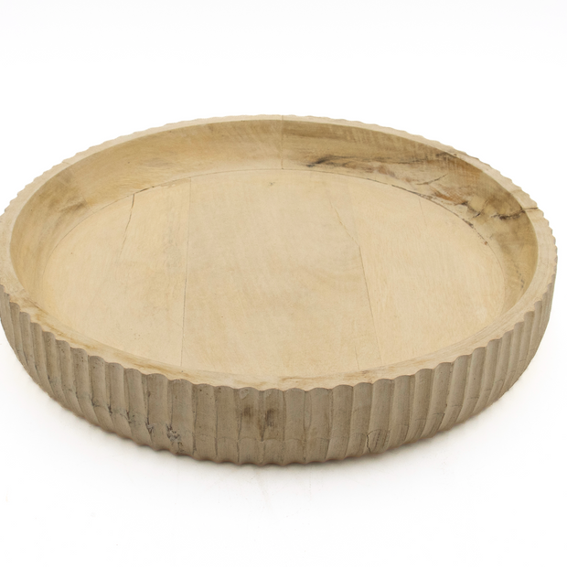 Sun bleached mango decor bowl by BIDK, small ceramic bowl with a natural sun-washed finish, perfect for home decor.