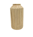 Fred Mango Wood Vase by BIDK, showcasing a smooth, handcrafted mango wood vase with a natural finish and elegant design.