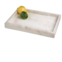 Elegant marble tank tray by BIDK, showcasing a smooth, polished surface perfect for decorative or functional display.