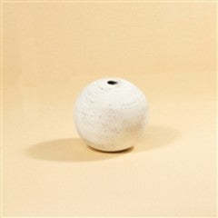 White Wash Sphere by BIDK, a sleek decorative ceramic sphere with a smooth white finish for modern home decor.