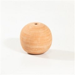 Small terra cotta sphere sculpture by BIDK, featuring a smooth, round ceramic design on a neutral background.