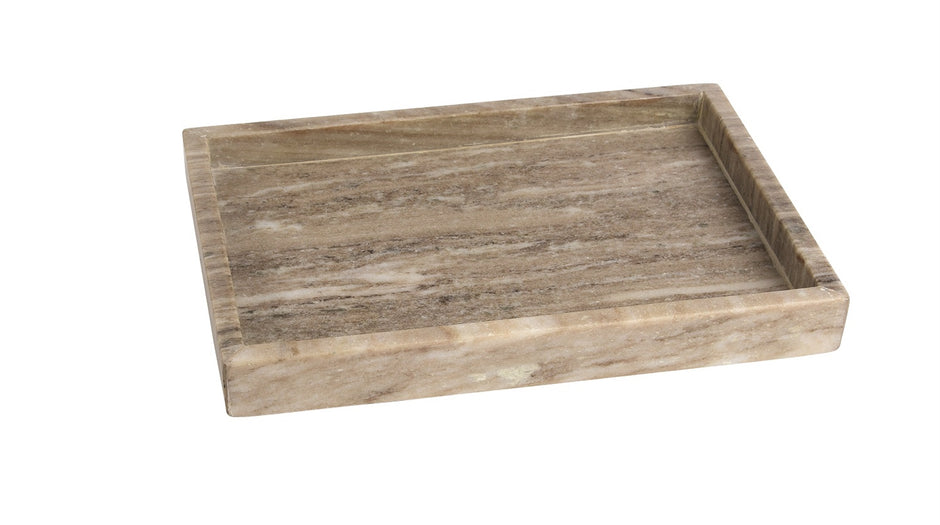 Brown Galaxy Tank Tray by BIDK, rectangular tray with galaxy pattern in shades of brown, for organizing or serving.