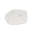 Small organic shape white marble tray by BIDK, featuring smooth curves and polished surface for elegant display or serving.